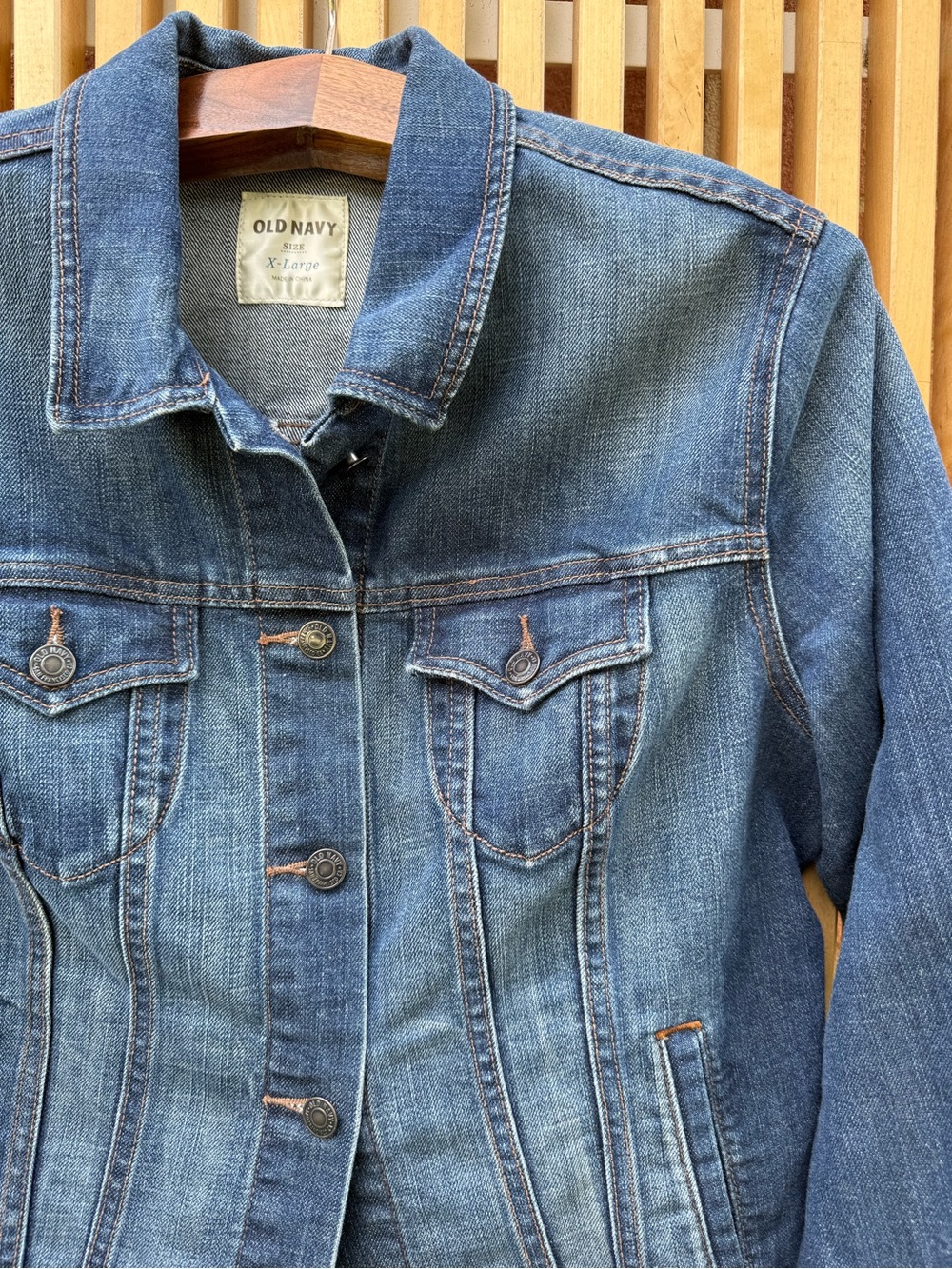 Old Navy Blue Denim Jacket with Chest Pockets